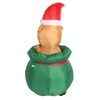 1.5m Christmas Inflatable Lovely Bear in Gift Bag with LED