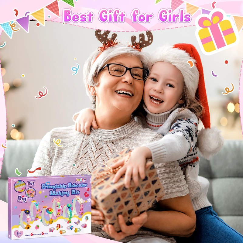 JOEJONI Craft Set Girls from 5 Years, Bracelets Craft Girls,