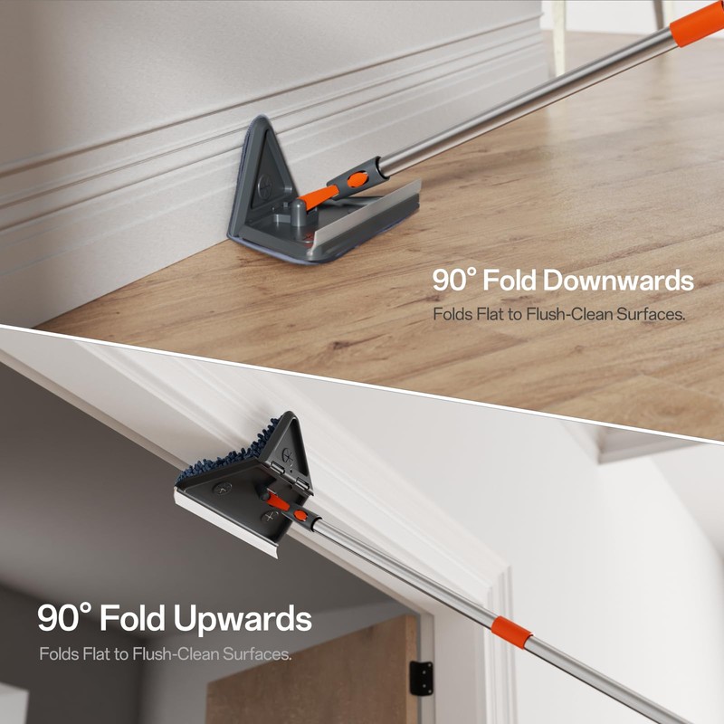 Baseboard Cleaner Tool with Handle, 29" to 85" Wall Cleaner