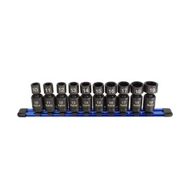 Astro Pneumatic Tool 78344 10-Piece 3/8" Drive Nano Pinless Universal Impact Sockets - Metric