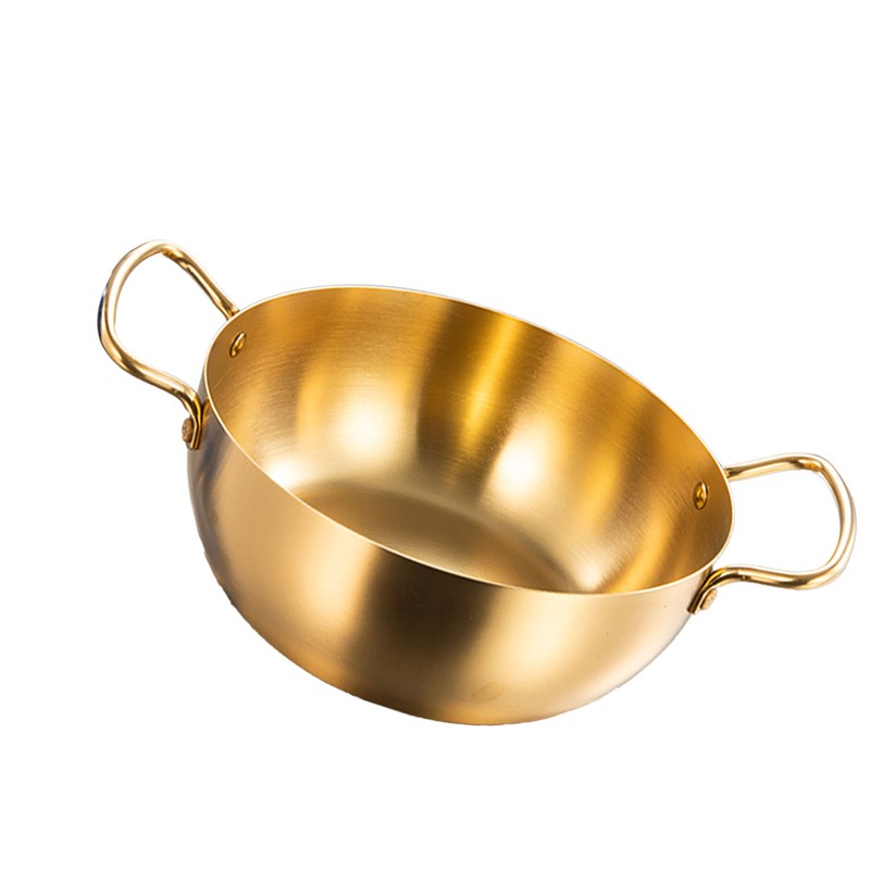 Korea Ramen Pot Stainless Steel Double Handle Fast Heating Ramen