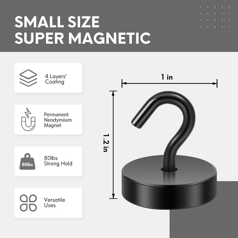 Neosmuk 60lb+ Extra Strong Magnet with Hook for Fridge,Heavy Duty