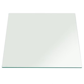 Fab Glass and Mirror Square Glass Table Top, 34 Inch, Clear