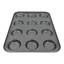 Samuel Groves 2 Pack Bun Yorkshire Pudding, Cupcake, Muffin, Mince Pie Tray, Double Coil Coated Non Stick, UK Made - Perfect for Air Fryer, PFOA & BPA Free (6 Hole)