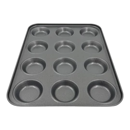 Samuel Groves 2 Pack Bun Yorkshire Pudding, Cupcake, Muffin, Mince Pie Tray, Double Coil Coated Non Stick, UK Made - Perfect for Air Fryer, PFOA & BPA Free (6 Hole)