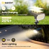 Ensenior Solar Spotlights Outdoor, Brightness Adjustable 6500K LED Solar Garden