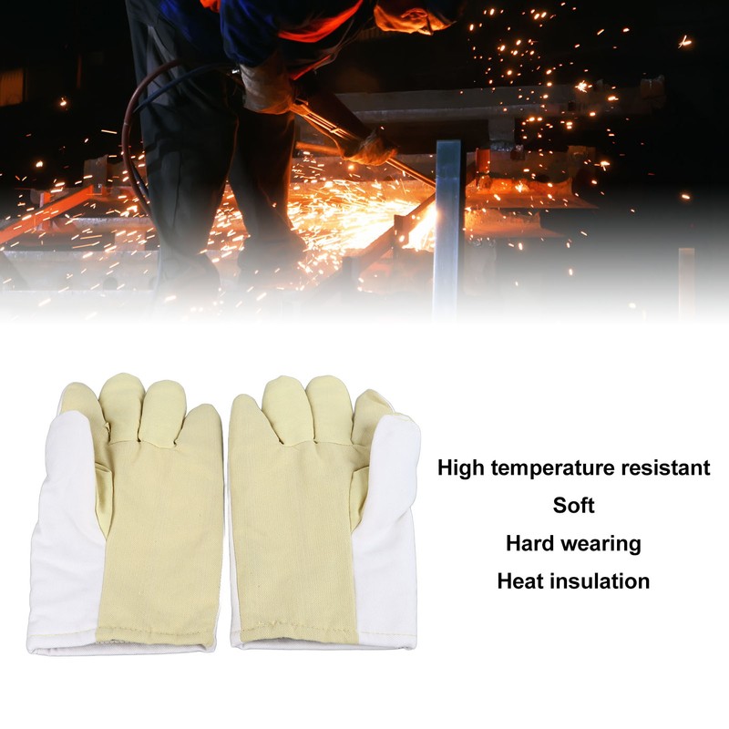 Heat Resistant Gloves 27cm Anti Scald Hard Wearing Thickened Heat