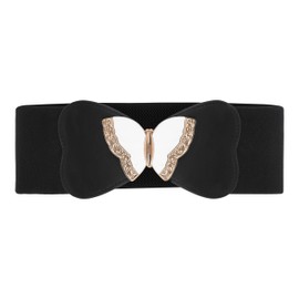 BlackButterfly 3 Inch Elastic Butterfly Waist Belt (Black, XL)