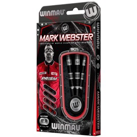 WINMAU Mark Webster 23 Gram Tungsten Darts with Prism Flights and Vecta Shafts (Stems)