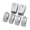 Trichtu Mount 6Pcs Chrome Hand Control Button Switch Cap For