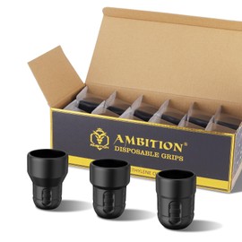 Ambition Soldier Disposable Tattoo Grips - 12Pcs 36mm Professional Tattoo Rubber Grip Cover with Click Adjust System Supply for Rotary Soldier, Zetton, Torped & Shura Tattoo Pen Machine Gun