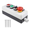 Nxtop Red Green Momentary Switch, Red Mushroom Emergency Stop Latching