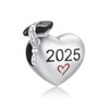 PHCLASY 2025 Heart Charm Pendant Compatibility for Bracelet Graduation Charm