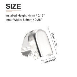 DTGN 10 mm x 7 mm (L x W) Shoelace End Caps - Pack of 100 - Suitable for Various Shoes - Stainless Steel Elastic Shoe Laces Clamp - Shiny Silver, Silver Tone