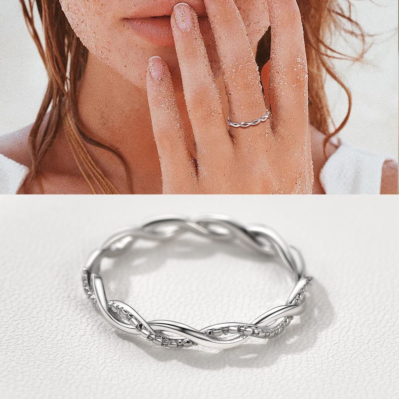 PROSILVER 925 Sterling Silver Rings CZ Ring Mothers Day Ring