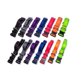 A K9 Bully Dog Tactical Combat Dog Collar with Control Handle, Military Grade Aluminium Heavy Duty Clasp, Welded Stainless Steel D Ring Reflective Webbing, Wide 50mm, Adjustable Large 45-64cm Green