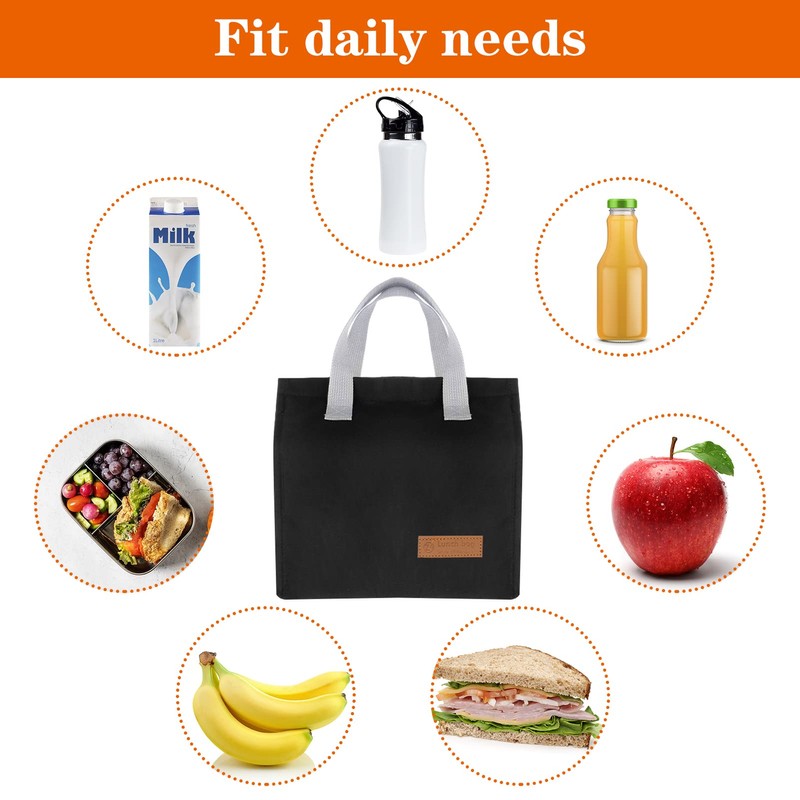 FANTESI Insulated Lunch Bag with 3 Cutlery Set Heat Cold
