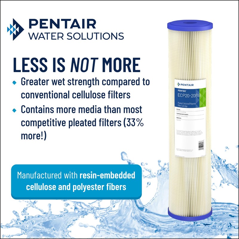 Pentair Pentek ECP20-20BB Big Blue Sediment Water Filter, 20-Inch, Whole