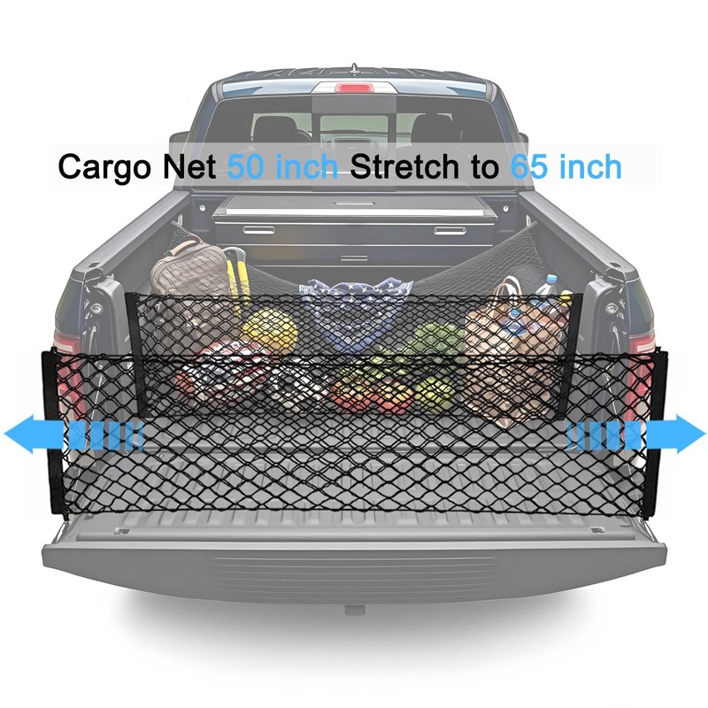 BAILALIBO Cargo Net for Pickup Truck Bed, Adjustable Accessories for