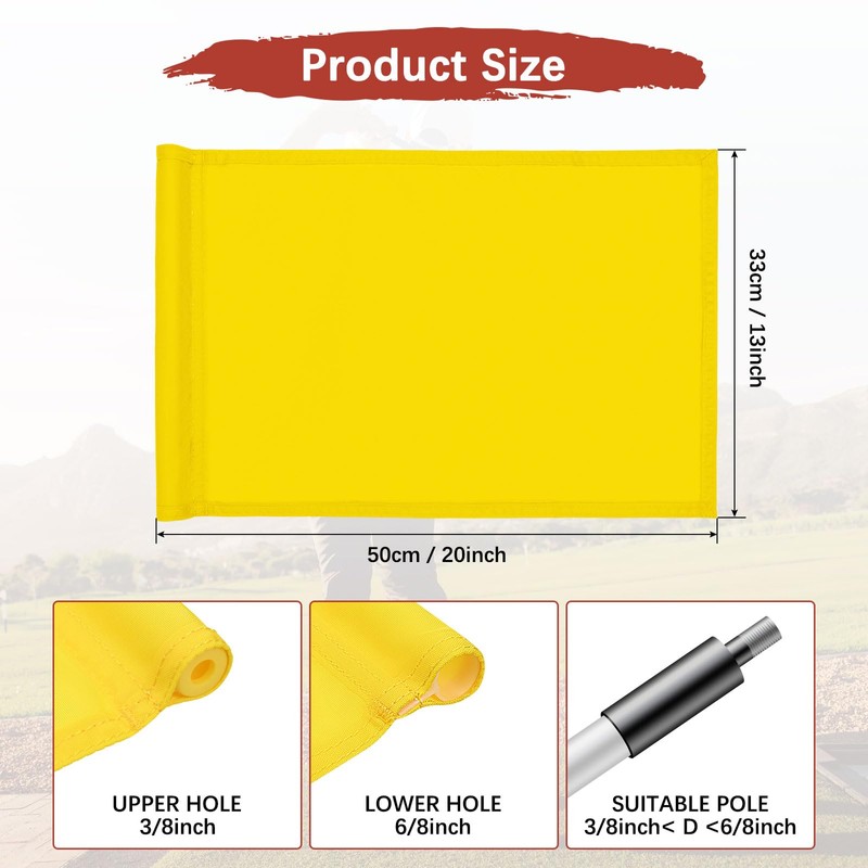 TIXIPEM Golf Flag with Tube Inserted [3pcs] - Nylon Putting