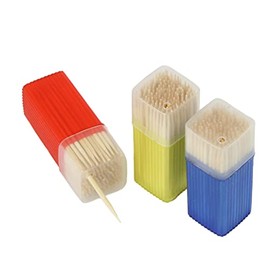 Chef Craft Select Bamboo Toothpick Holder with Toothpicks, 150 Count 3 Piece Set, Natural