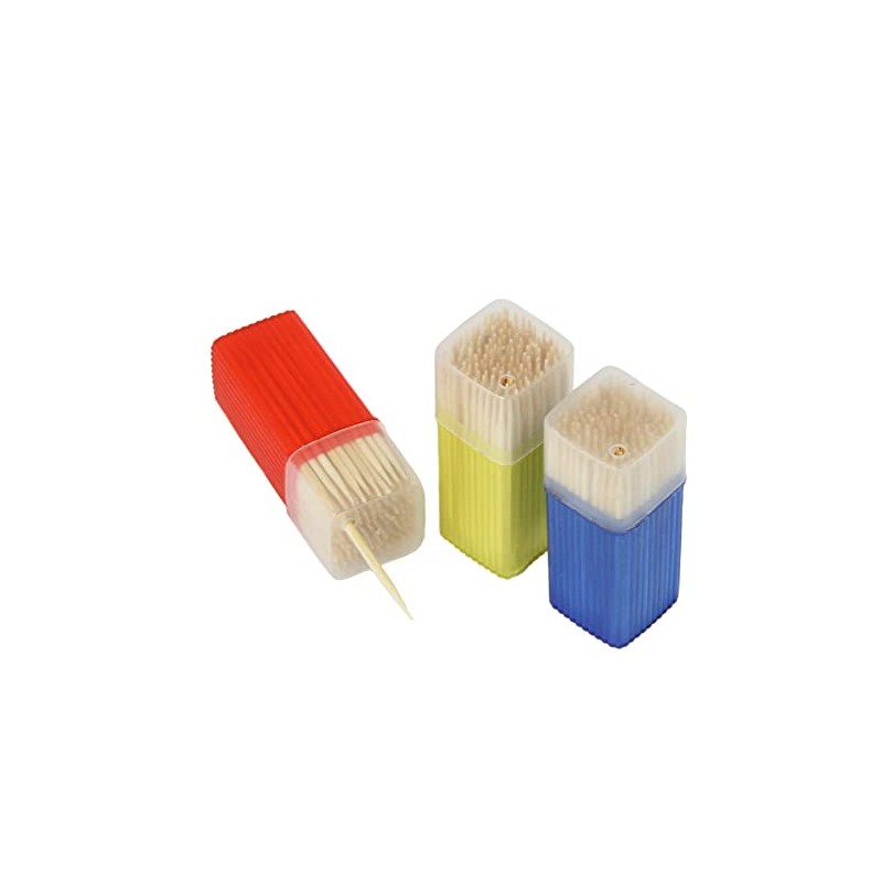 Chef Craft Select Bamboo Toothpick Holder with Toothpicks, 150 Count