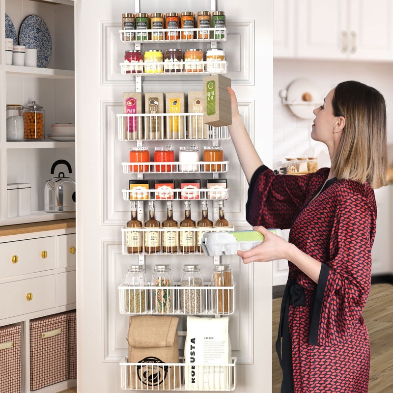 Moforoco White Over The Door Pantry Organizer, Pantry Organization and