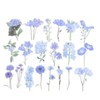 PATIKIL Transparent Flower Vinyl Stickers, 80 Sheet Waterproof PET Flowers