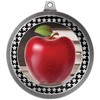 2.75" Apple Medal Award, Silver Vega Apple Team Trophy Award