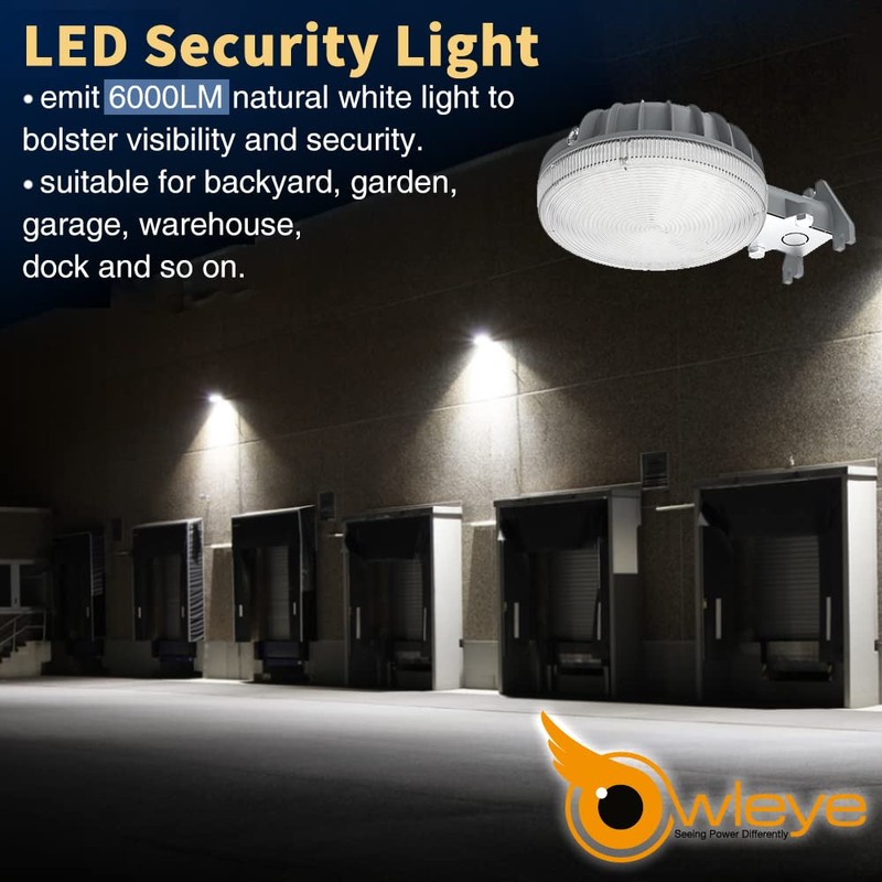 Owleye 6000LM Dusk to Dawn Outdoor Lighting LED Barn Light