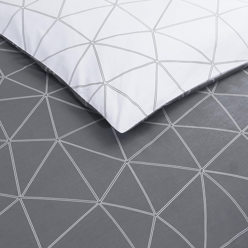 Vision - Hugo Reversible Bed Linen, Grey - Duvet Cover,