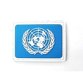 UN United Nations U.N Blue PVC Airsoft Paintball Velcro Emblem Badge