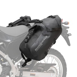 Rhinowalk Motorcycle Saddle Bags Waterproof Motorbike Panniers Motor Side Bag 18L (9L*2) Powersports Saddle Bag for Most Motorcycles Black, 1 Pair