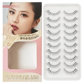 CLEAREYELASH Natural False Eyelashes 3D 3D Matsueku 10 Pairs (C01 Natural Rich)