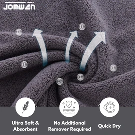 Ultra Soft Washcloths, JOMWEN Premium Microfiber Towel Sets, Absorbent and Fast Drying Washcloth 12 Pack, Multi-Purpose Wash Cloths for Bathroom, Hotel, and Gym (Dark Grey, 30 x 30 cm)