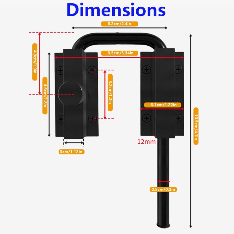 Door Loop Lock Sliding Door Latch Double Door Hook Lock