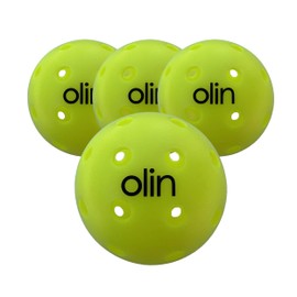 OLIN Ultra40 Ultra Durable Outdoor Pickleball Balls USA Pickleball Approved (USAPA) 4-Pack, Optic Yellow