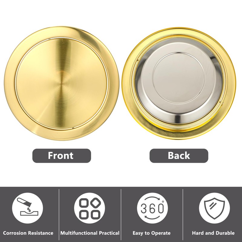 Trash Can Lid 304 Noble Gold Embedded Trash Bin Flap