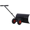 LKJYBG Snow Shovel Snow Pusher with Adjustable Angle Handle Snow