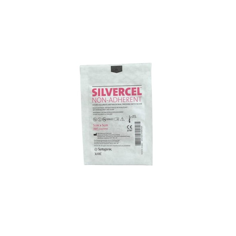 3M Silvercel apósito con material antimicrobiano no adherente 5 x