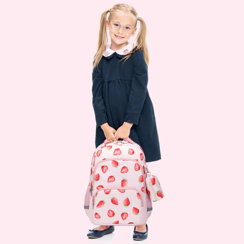 MIRLEWAIY Backpack for School Girls Kids Book Bag Set with