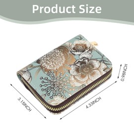 TENGEE Credit Card Holder, Credit Card Holder, Women's Small Card Holder, Wallet with Decorative ID Organiser, Card Holder Case, Fashion Retro, for Storing Credit Cards, Cards and Coins, colour,