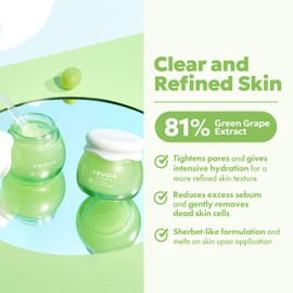 FRUDIA FRUDIA Green Grape Pore Control Face Cream, Vegan Korean Face Moisturizer w/81% Green Grape Extract, Tannin Pore Complex & Anti Sebum P for Pore Minimizing (1.94 fl oz)