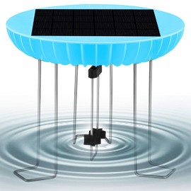 Lewisia Battery Backup Solar Wiggler for Bird Bath Solar Powered Birdbath Water Agitator Water Mover for Patio Garden