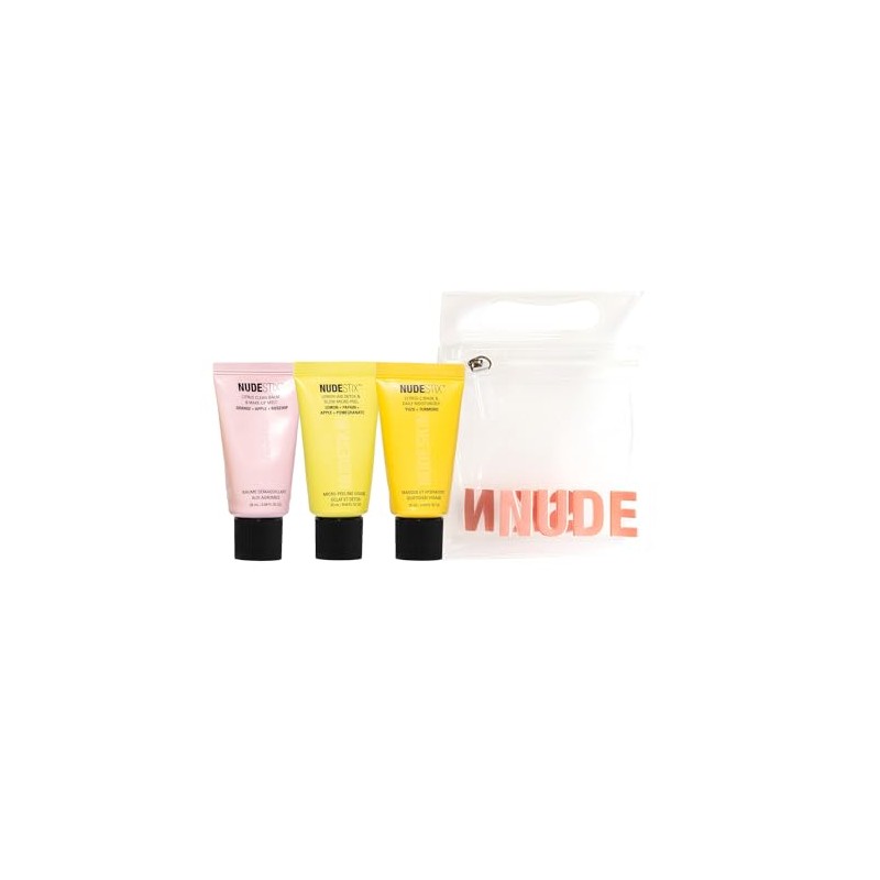 Nudestix 3-Step Citrus Renew Set for Makeup – Travel-Size Skincare