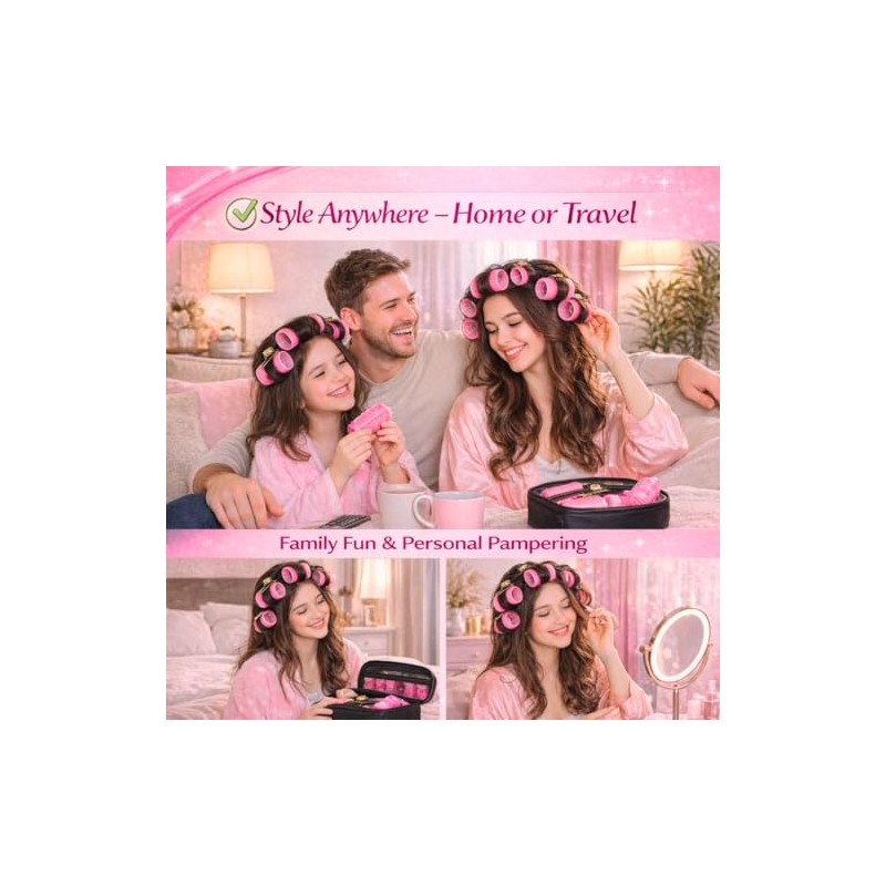 Hair Rollers with Clips 50PCS Set – Self Grip Curlers