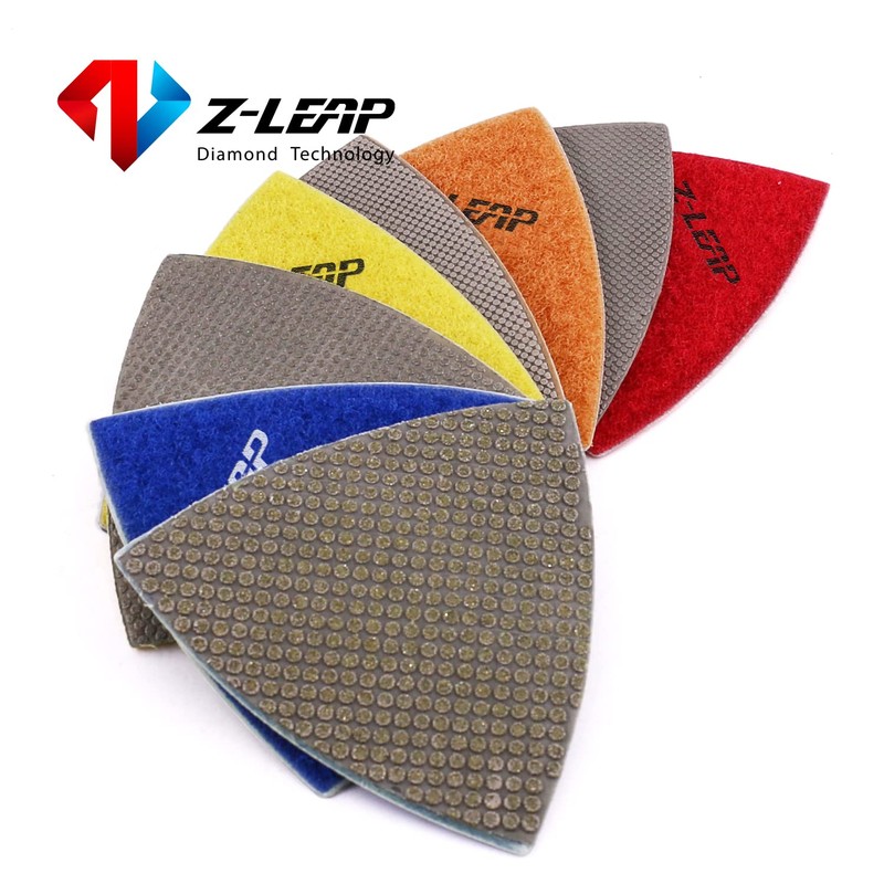 Z-LEAP Triangle Diamond Sandpaper Sheet Discs Sanding Pads for for