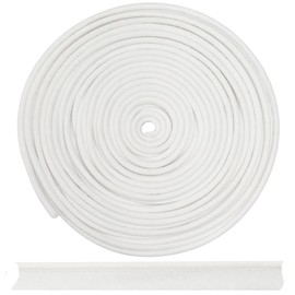 AERZETIX - C71942 - Piping Bias Tape Decorative Tape 4.5 m x 10 mm - Made of 50% Polyester and 50% Cotton - Colour White - Passepartout Borders Clothing Cushion Quilt Piping for Sewing