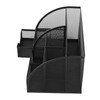 Mesh Office Desktop Organizer Multifunctional Metal 7 Compartments Pen Holder