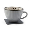 Coaster Set of 6 Slate Grey Coasters (10cm x 10cm).